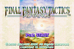Final Fantasy Tactics Advance Anarchy Title Screen
